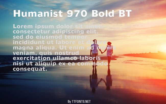 Humanist 970 Bold BT example
